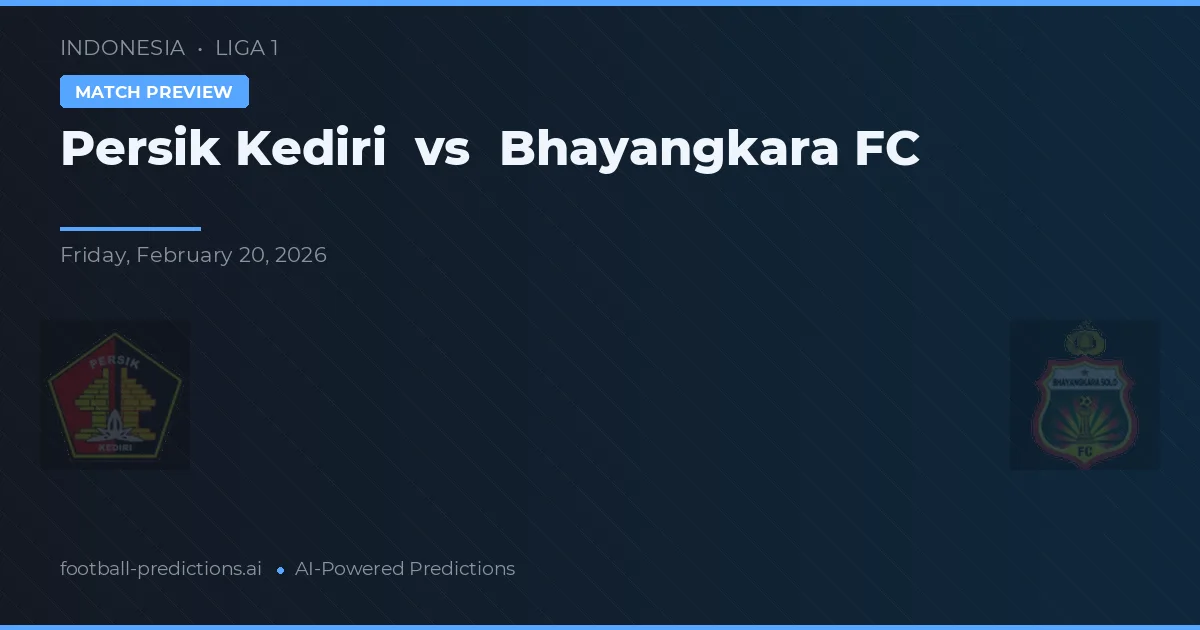 Persik Kediri vs Bhayangkara FC — matchtips och förhandstitt
