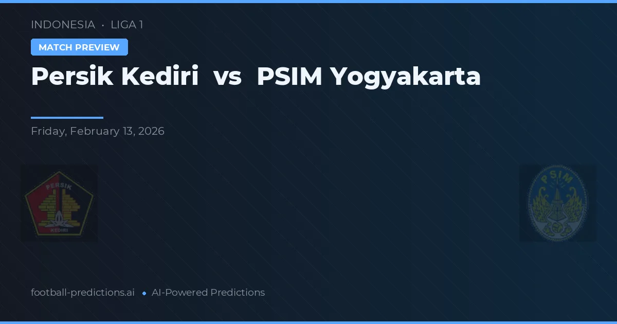 Persik Kediri vs PSIM Yogyakarta — matchtips och förhandstitt