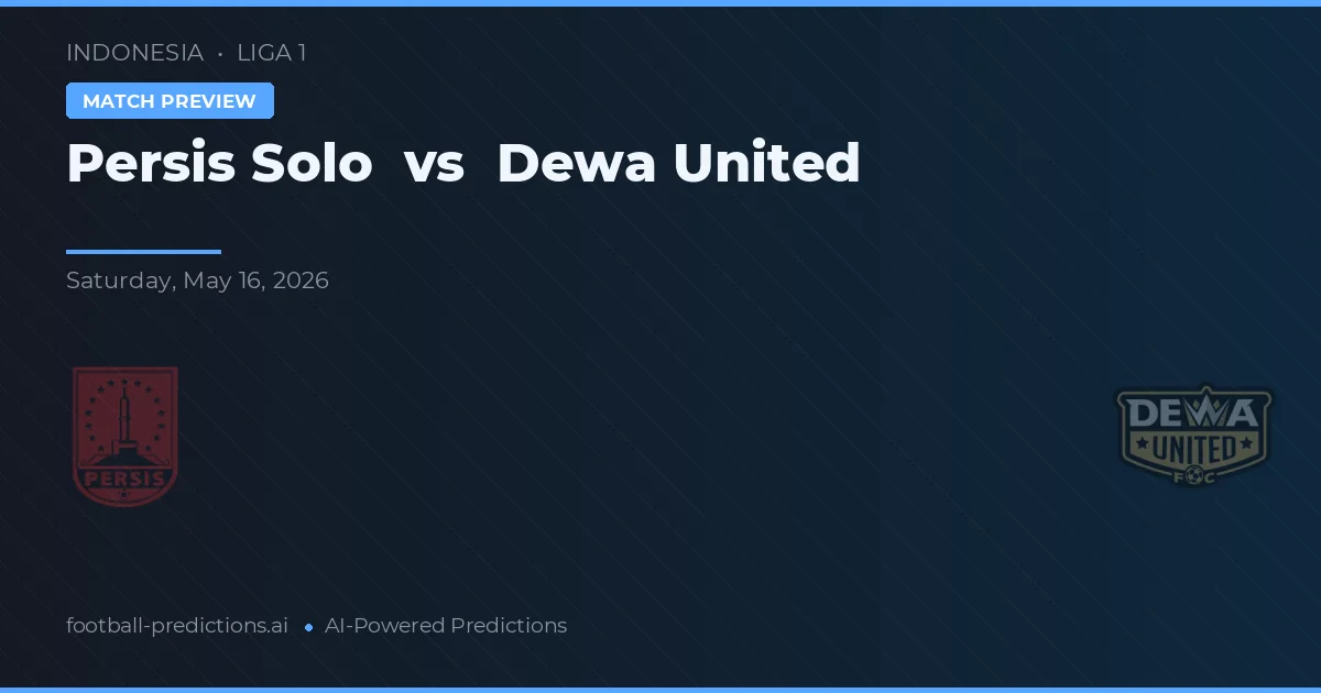 Persis Solo vs Dewa United — matchtips och förhandstitt