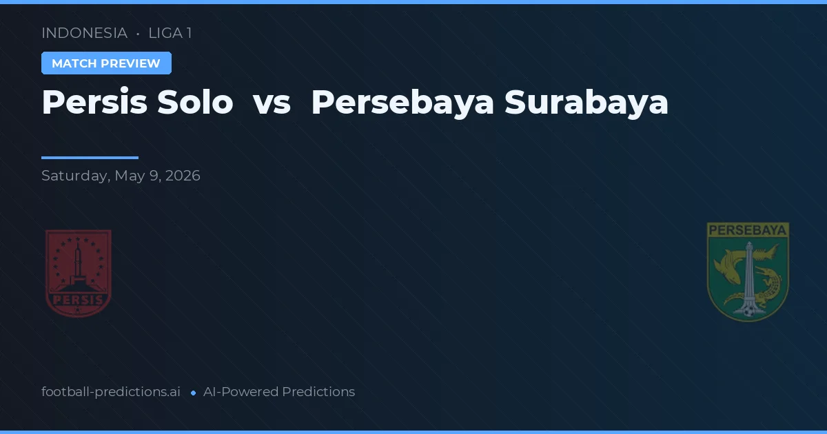 Persis Solo vs Persebaya Surabaya — matchtips och förhandstitt