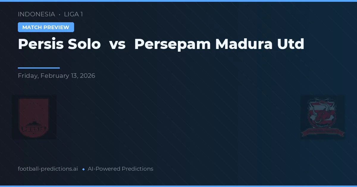 Persis Solo vs Persepam Madura Utd — matchtips och förhandstitt