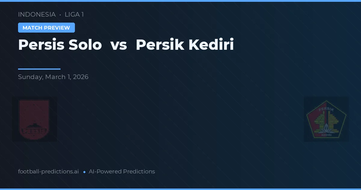 Persis Solo vs Persik Kediri — matchtips och förhandstitt