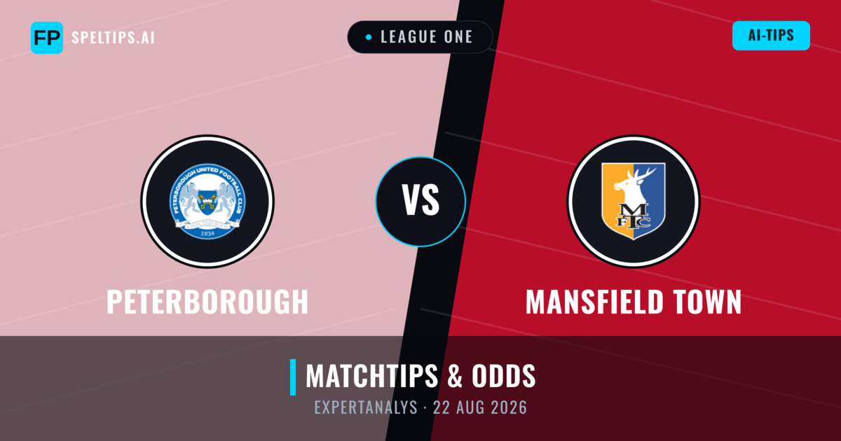 Peterborough vs Mansfield Town — matchtips och förhandstitt