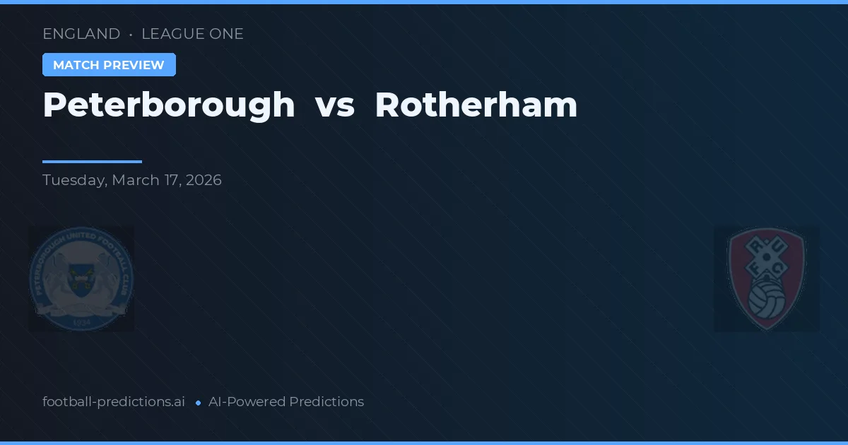 Peterborough vs Rotherham — matchtips och förhandstitt
