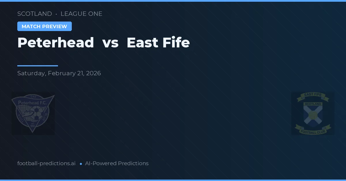 Peterhead vs East Fife — matchtips och förhandstitt