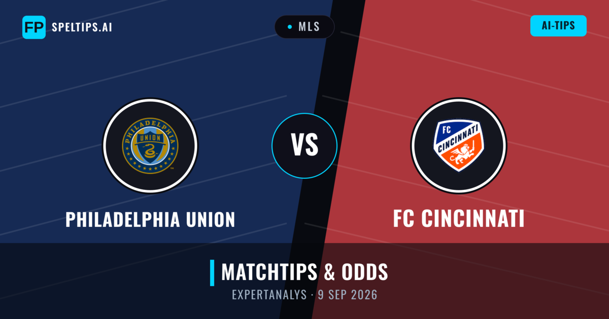 Philadelphia Union vs FC Cincinnati — matchtips och förhandstitt
