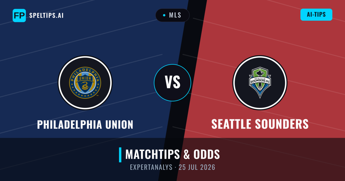 Philadelphia Union vs Seattle Sounders — matchtips och förhandstitt