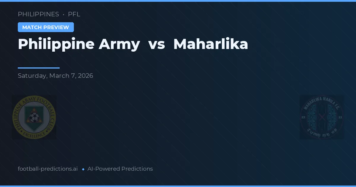 Filippinska armén vs Maharlika — matchtips och förhandstitt