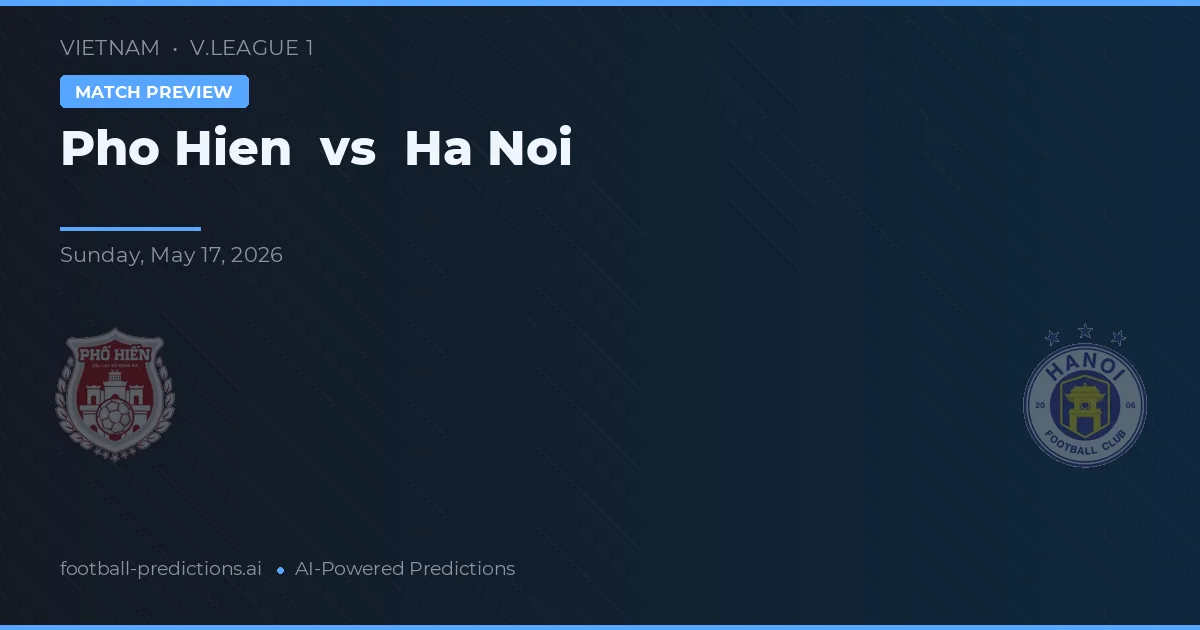 Phố Hiến vs Hanoi — matchtips och förhandstitt