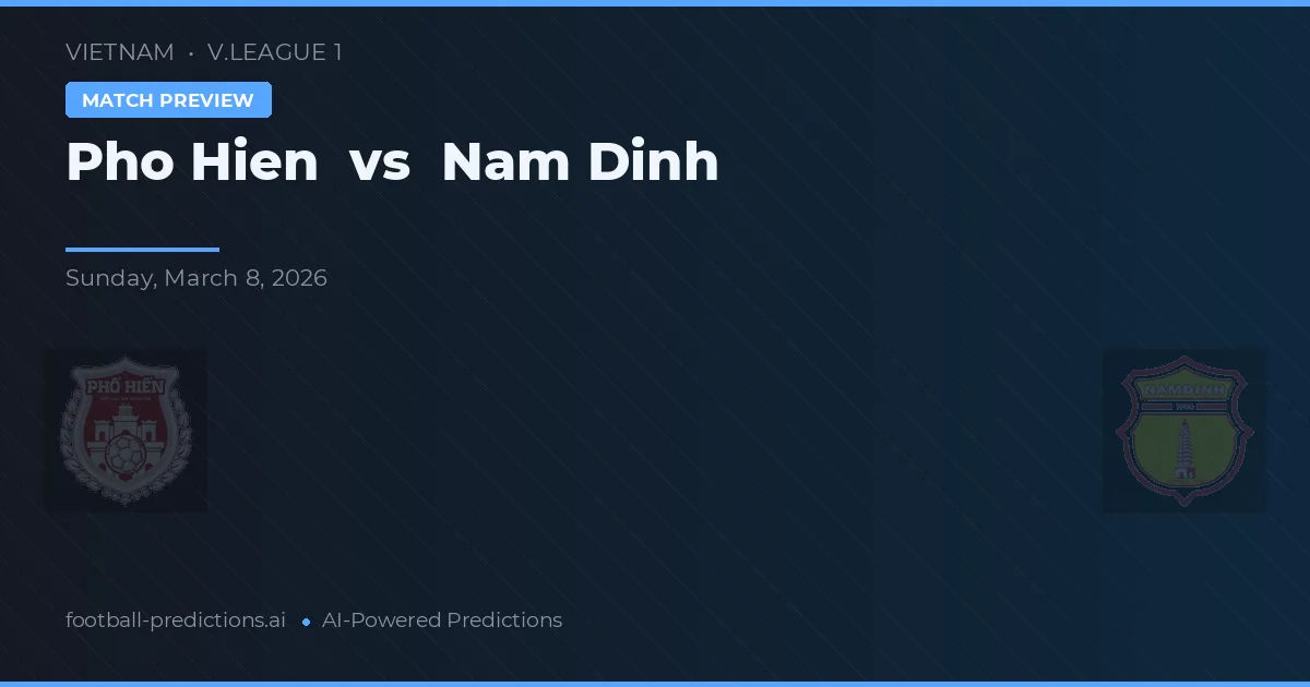 Phố Hiến vs Nam Định — matchtips och förhandstitt