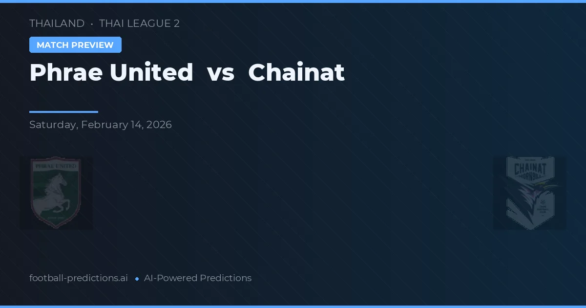 Phrae United vs Chainat — matchtips och förhandstitt