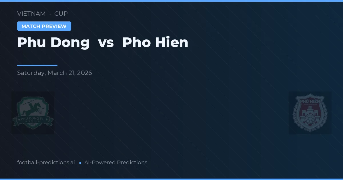 Phù Đổng vs Phố Hiến — matchtips och förhandstitt