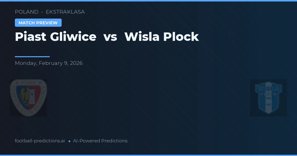 Piast Gliwice vs Wisła Płock — matchtips och förhandstitt