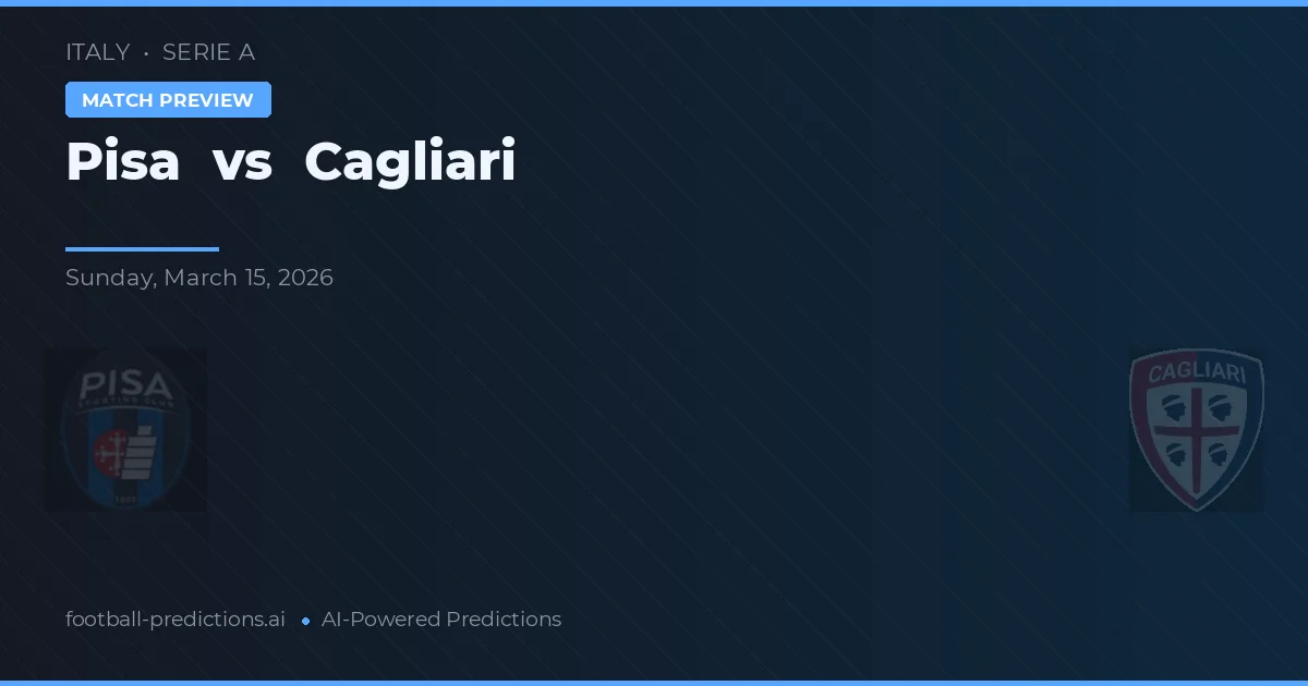 Pisa vs Cagliari — matchtips och förhandstitt