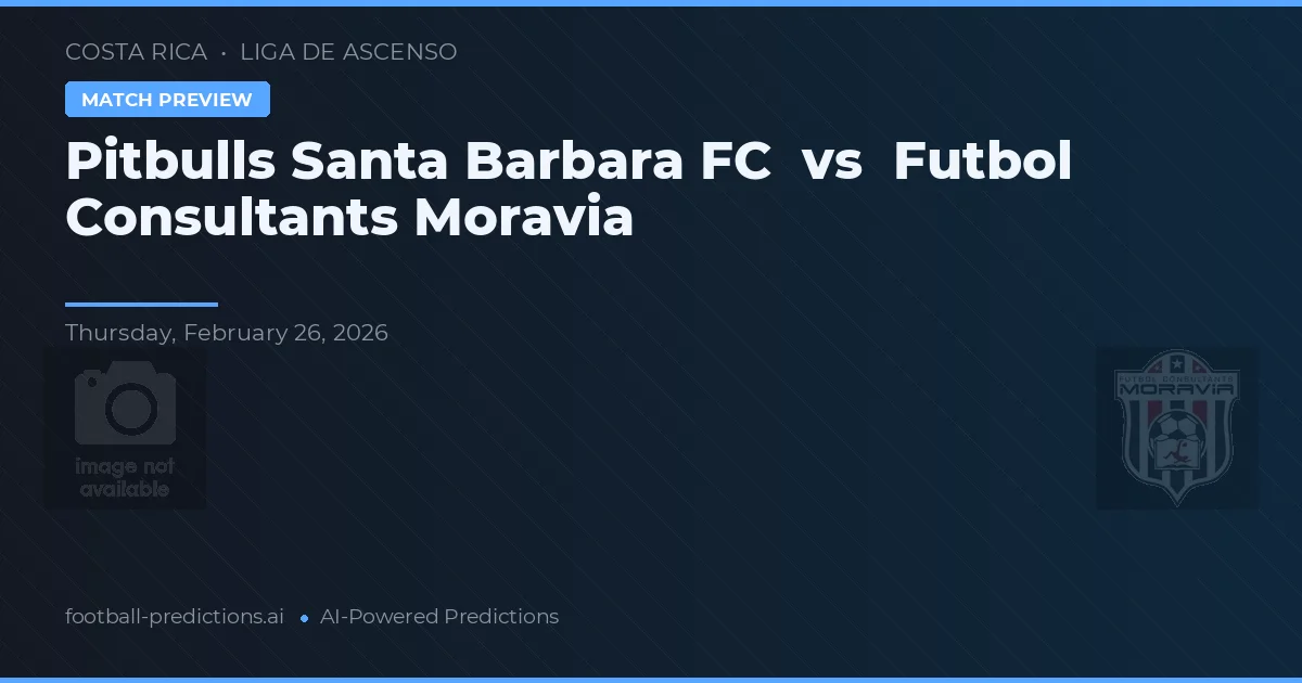 Pitbulls Santa Barbara FC vs Futbol Consultants Moravia — matchtips och förhandstitt