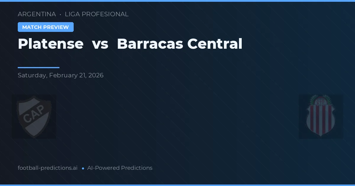 Platense vs Barracas Central — matchtips och förhandstitt