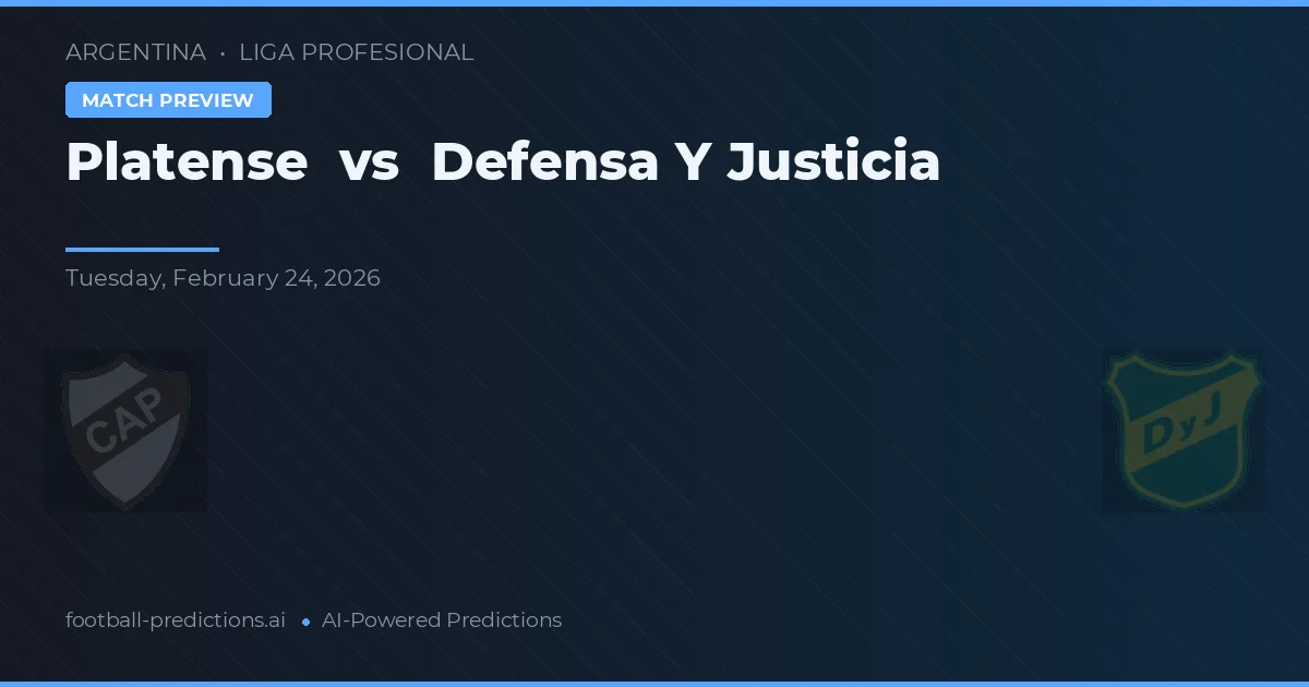 Platense vs Defensa y Justicia — matchtips och förhandstitt