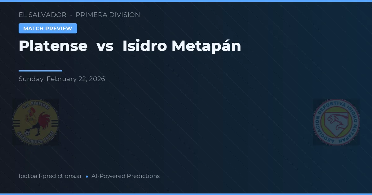 Platense vs Isidro Metapán — matchtips och förhandstitt