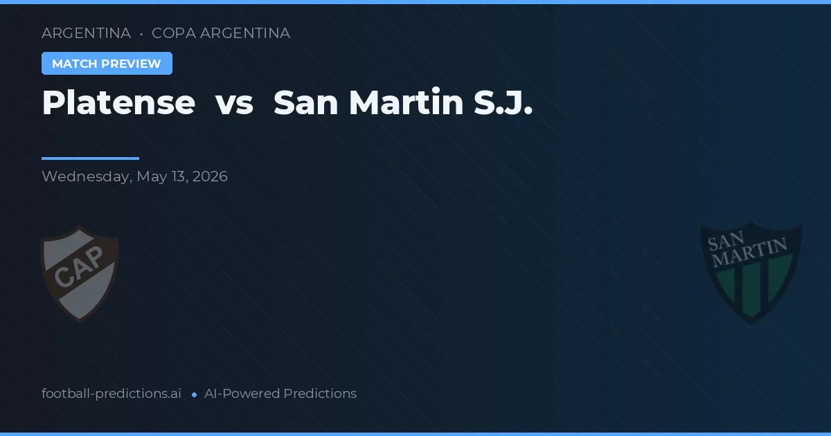 Platense vs San Martín SJ — matchtips och förhandstitt