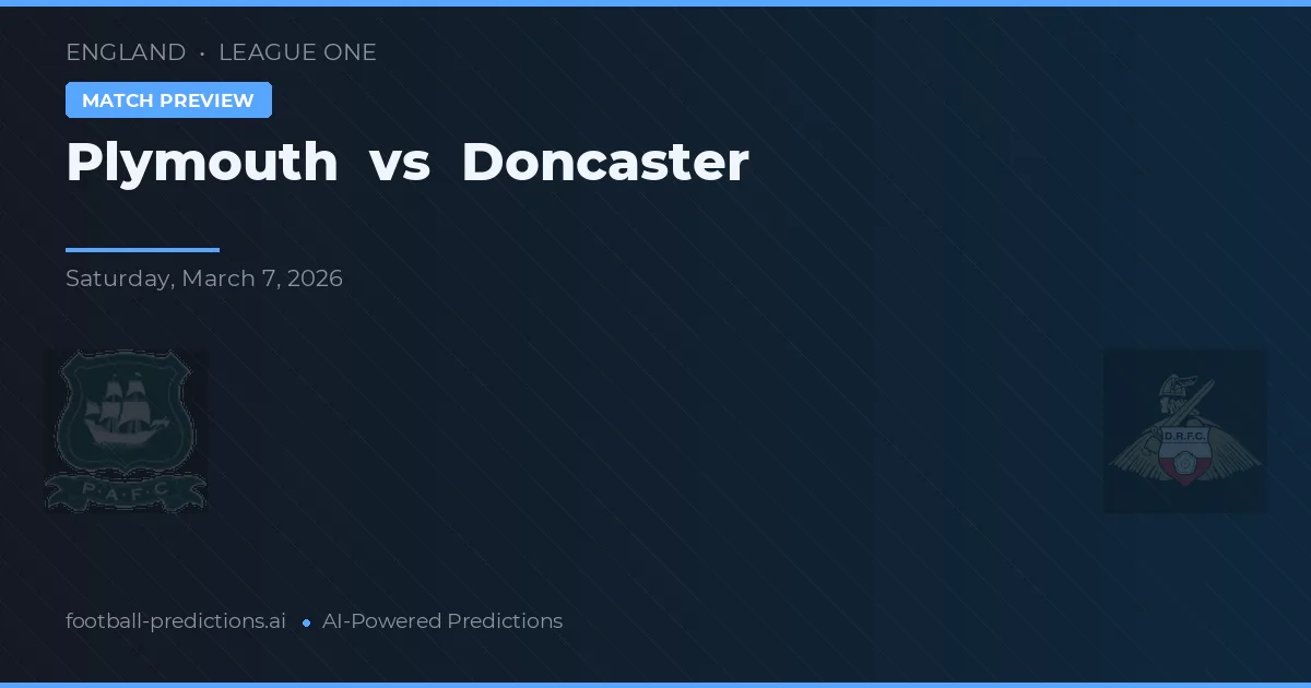 Plymouth vs Doncaster — matchtips och förhandstitt
