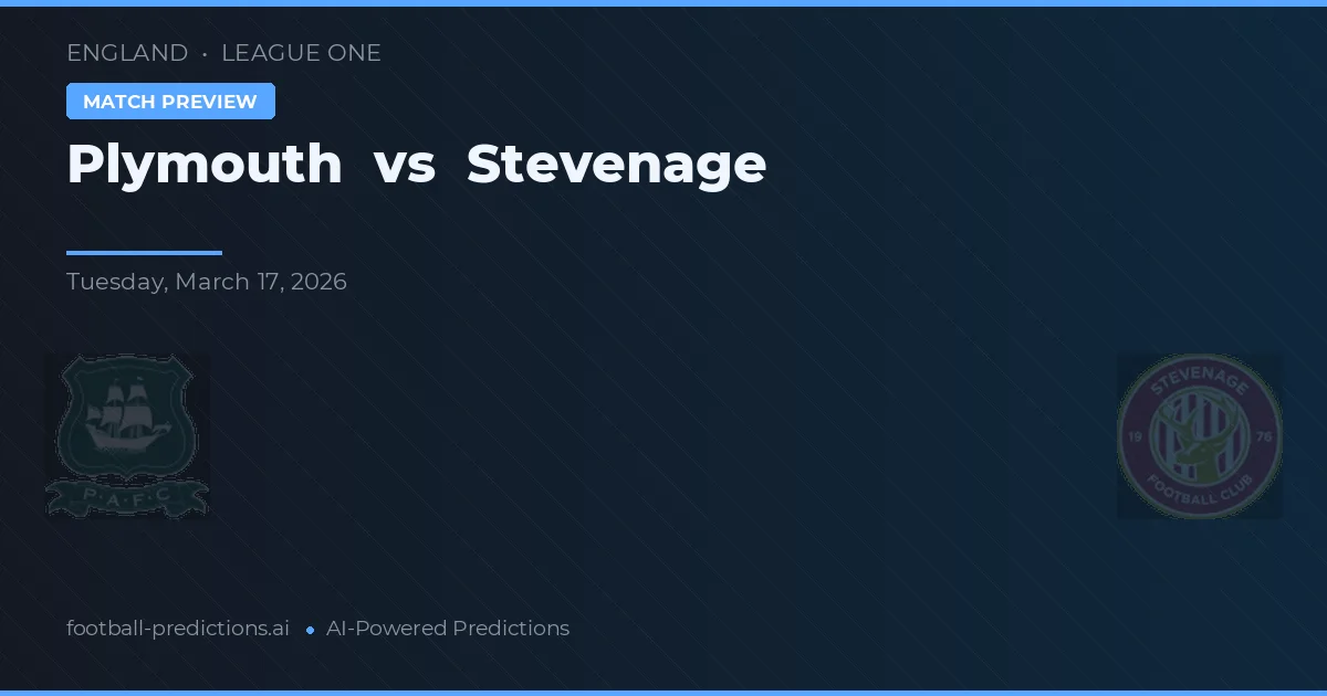 Plymouth vs Stevenage — matchtips och förhandstitt