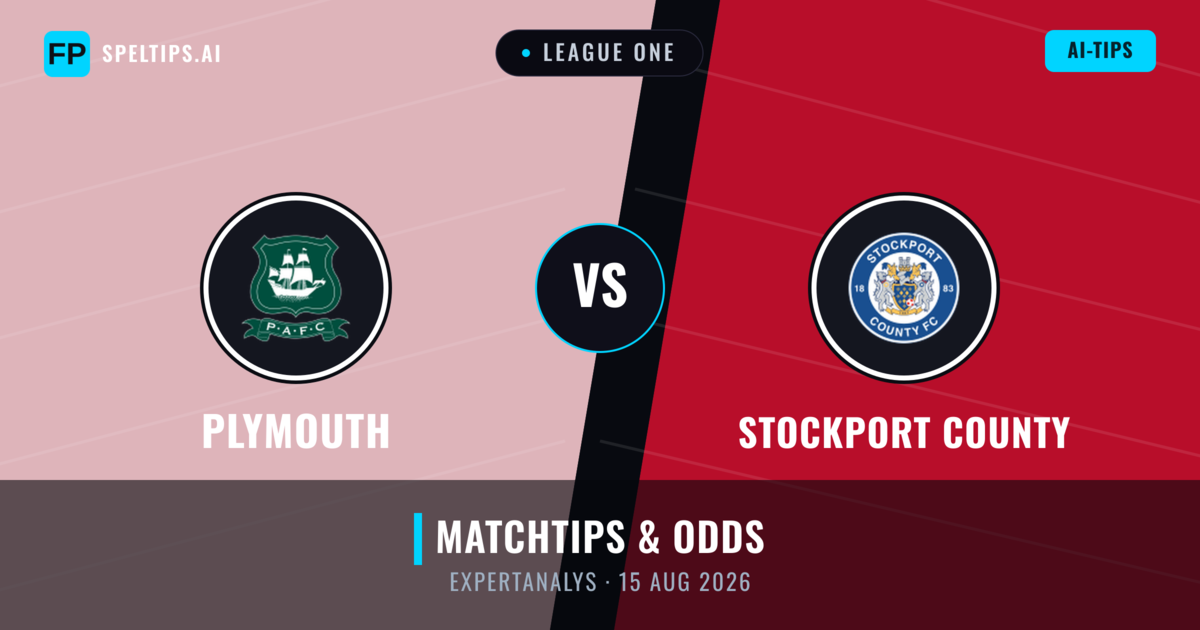 Plymouth vs Stockport County — matchtips och förhandstitt