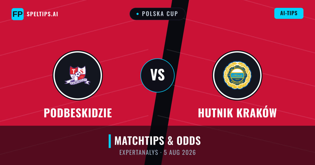 Podbeskidzie vs Hutnik Kraków — matchtips och förhandstitt