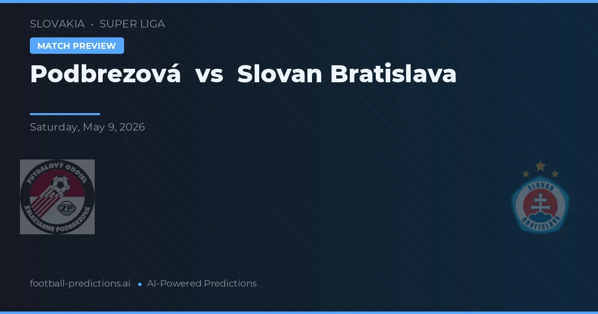 Podbrezová vs Slovan Bratislava — matchtips och förhandstitt