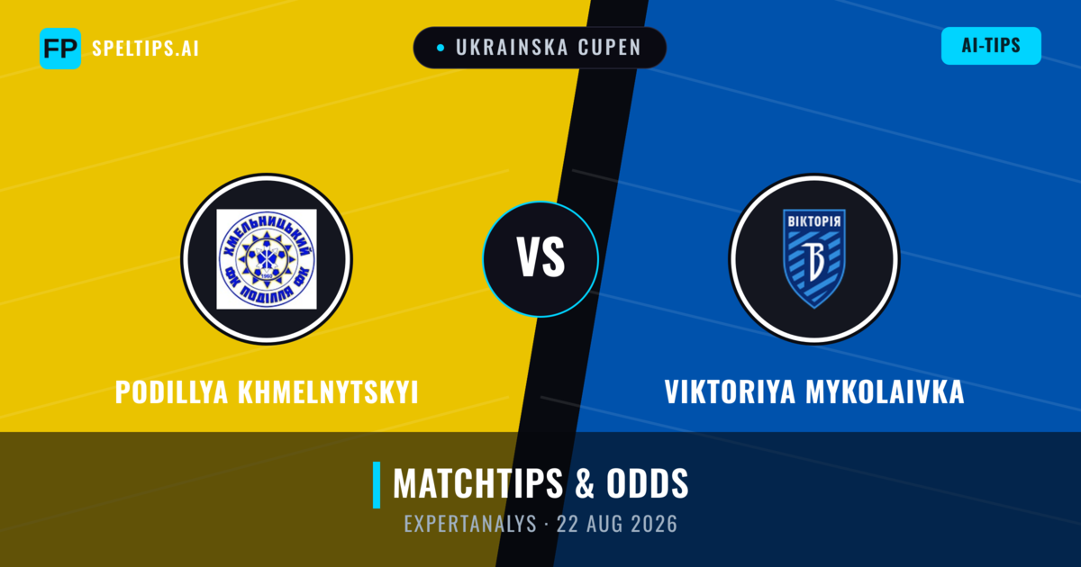 Podillya Khmelnytskyi vs Viktoriya Mykolaivka — matchtips och förhandstitt