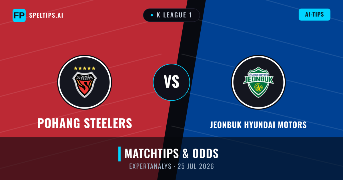 Pohang Steelers vs Jeonbuk Hyundai Motors — matchtips och förhandstitt
