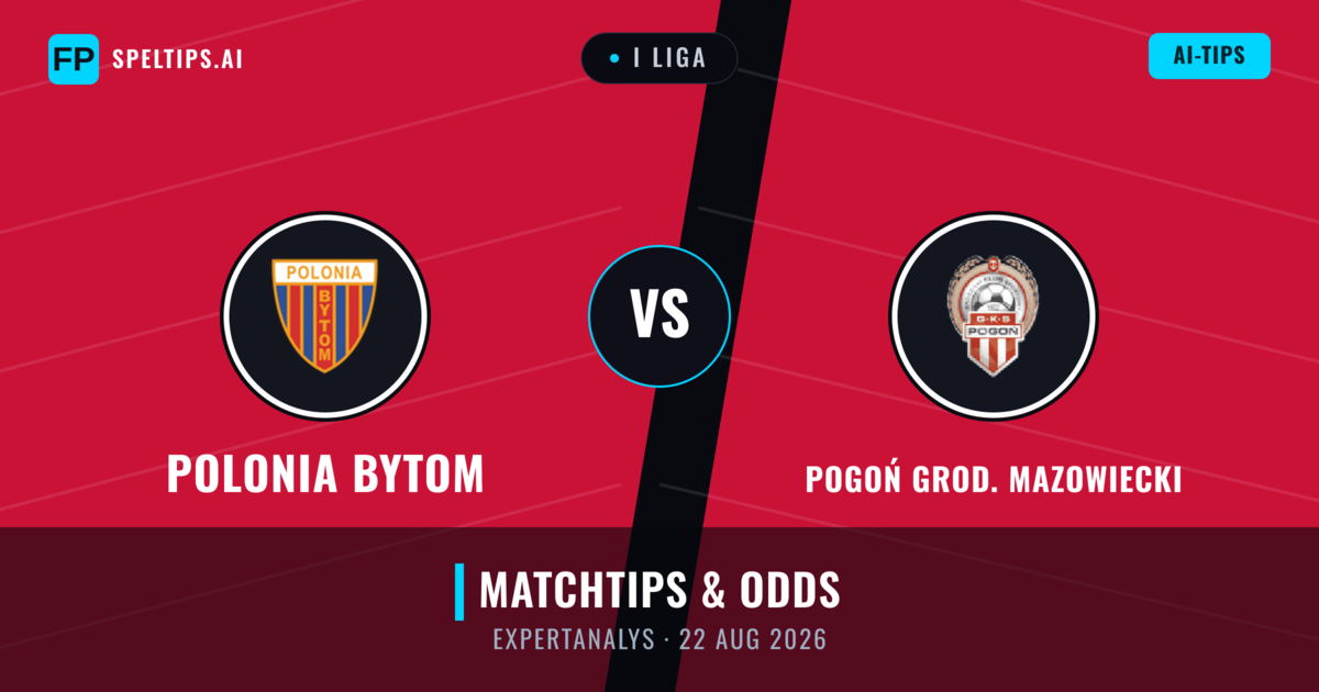 Polonia Bytom vs Pogoń Grod. Mazowiecki — matchtips och förhandstitt