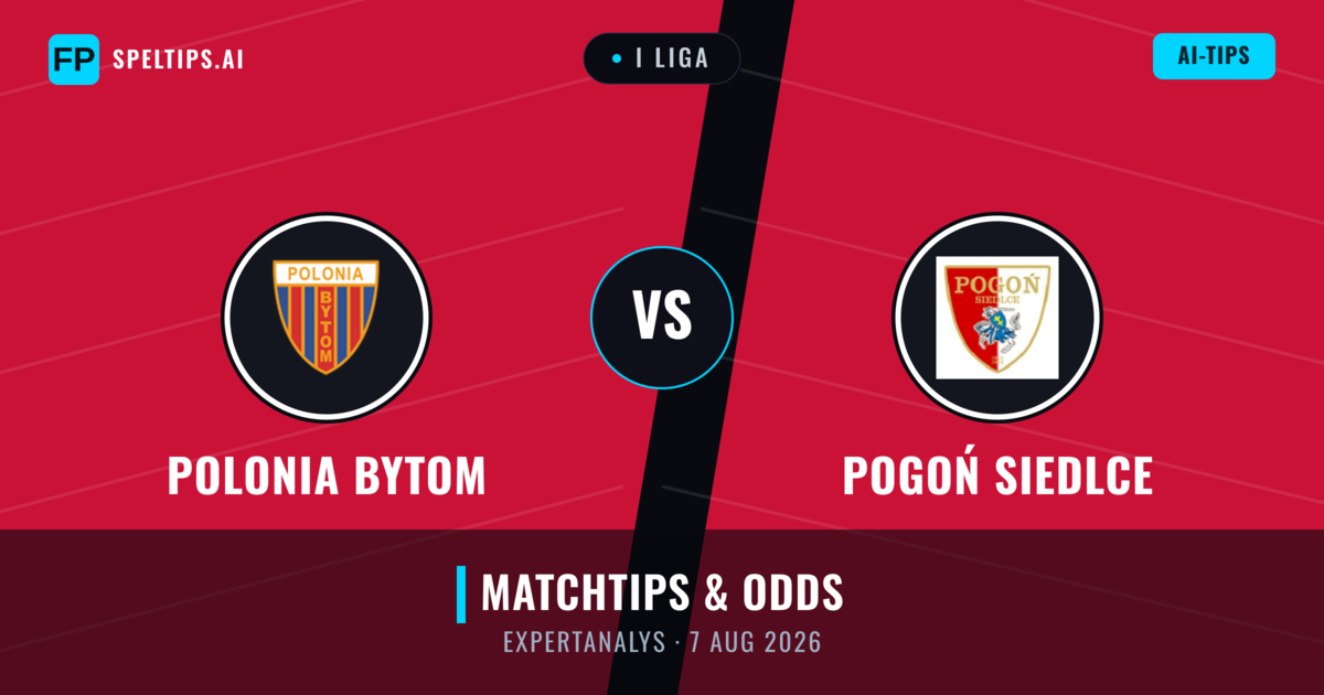 Polonia Bytom vs Pogoń Siedlce — matchtips och förhandstitt