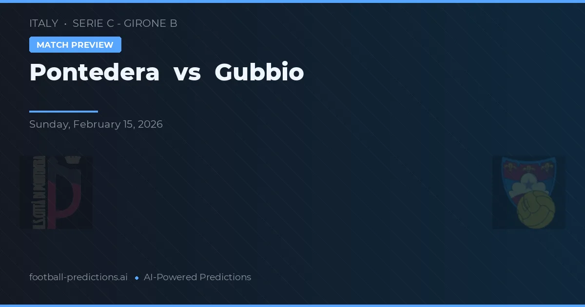 Pontedera vs Gubbio — matchtips och förhandstitt