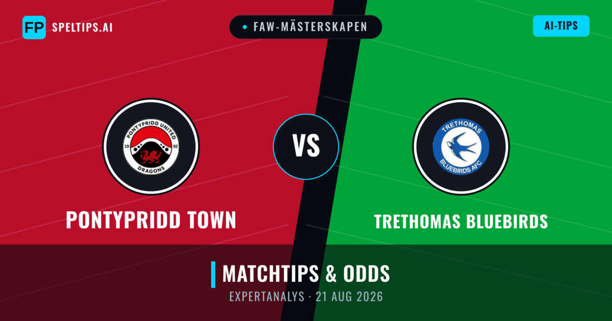 Pontypridd Town vs Trethomas Bluebirds — matchtips och förhandstitt