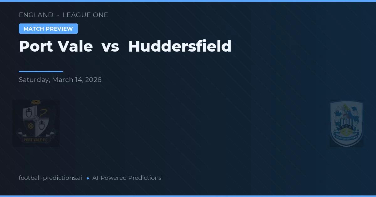 Port Vale vs Huddersfield — matchtips och förhandstitt