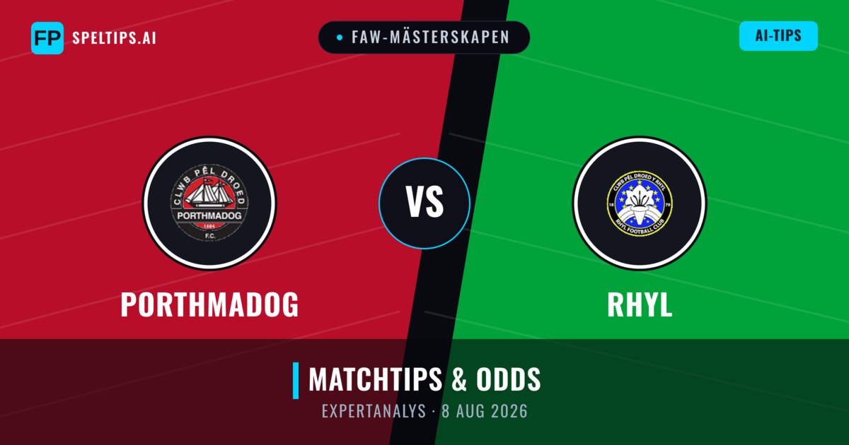 Porthmadog vs Rhyl — matchtips och förhandstitt