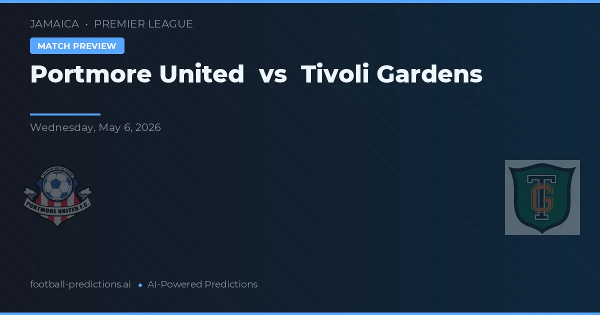 Portmore United vs Tivoli Gardens — matchtips och förhandstitt
