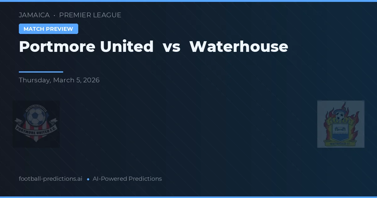 Portmore United vs Waterhouse — matchtips och förhandstitt