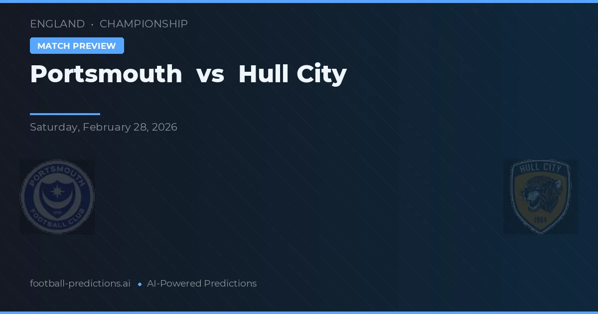 Portsmouth vs Hull City — matchtips och förhandstitt