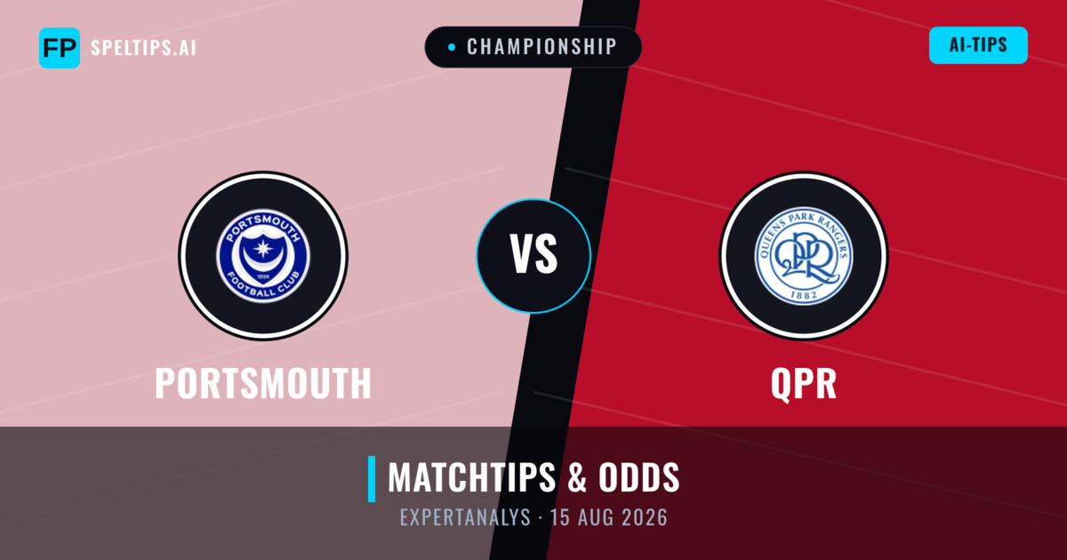 Portsmouth vs QPR — matchtips och förhandstitt