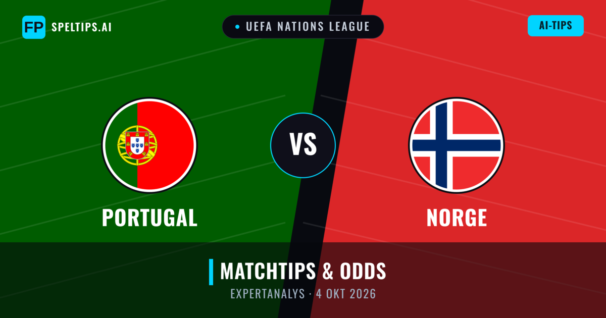 Portugal vs Norge — matchtips och förhandstitt