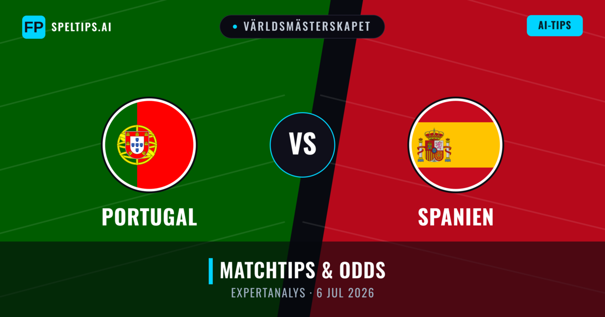 Portugal vs Spanien — matchtips och förhandstitt