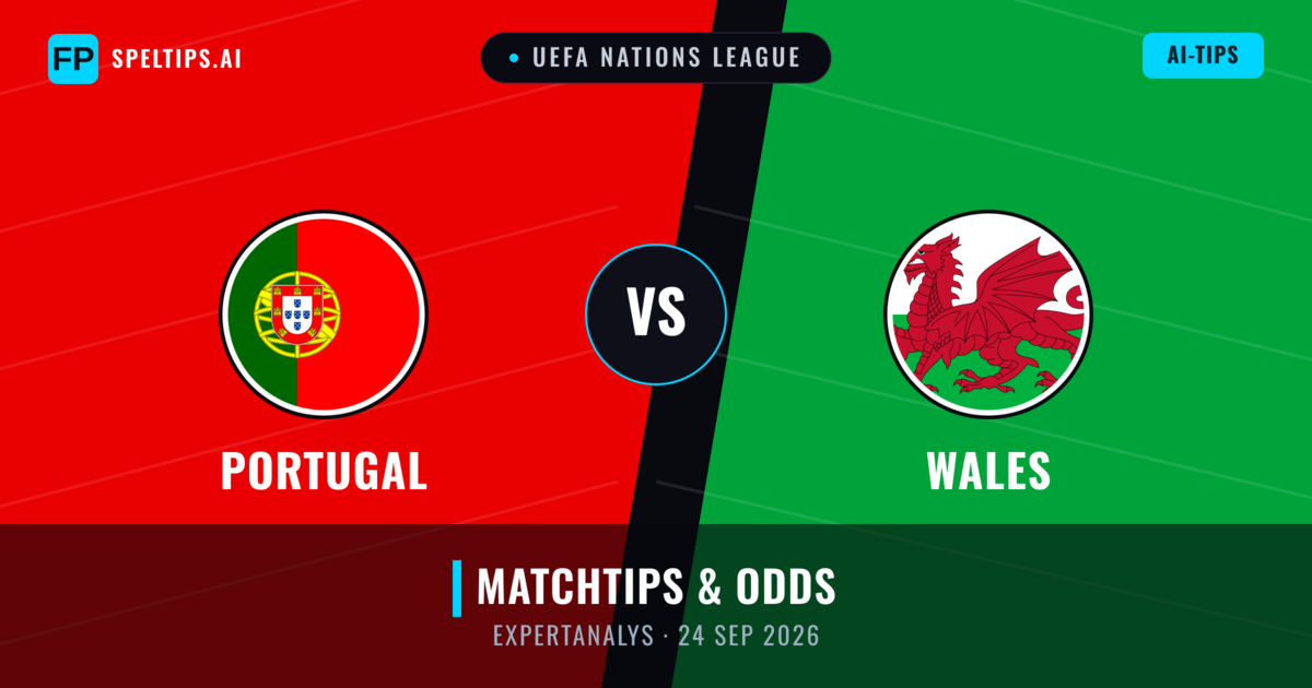 Portugal vs Wales — matchtips och förhandstitt