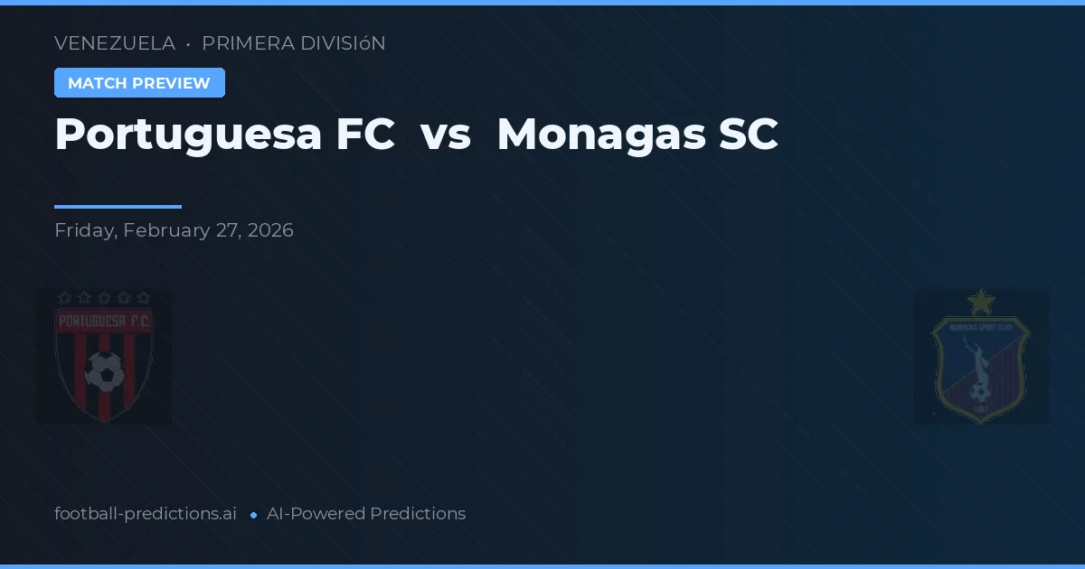 Portuguesa FC vs Monagas SC — matchtips och förhandstitt