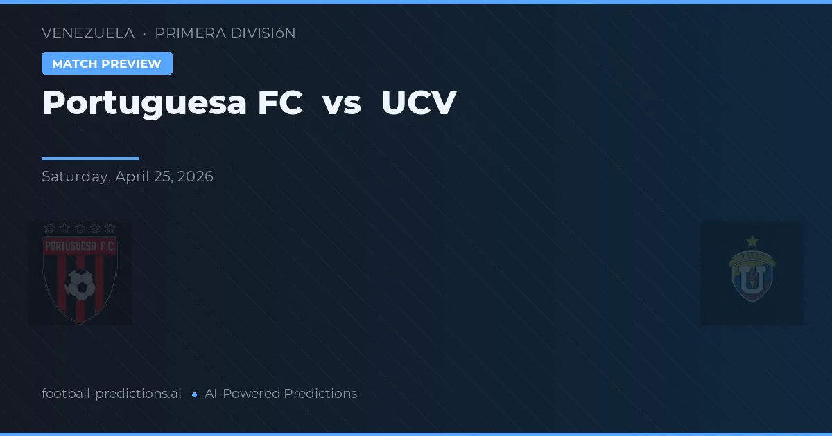 Portuguesa FC vs UCV — matchtips och förhandstitt