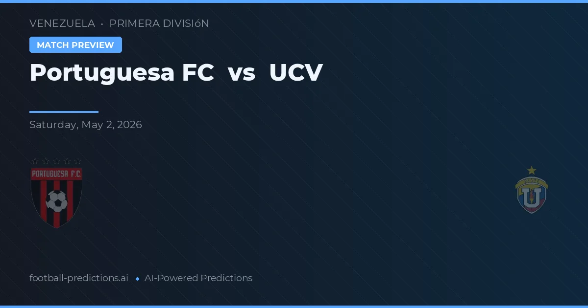 Portuguesa FC vs UCV — matchtips och förhandstitt