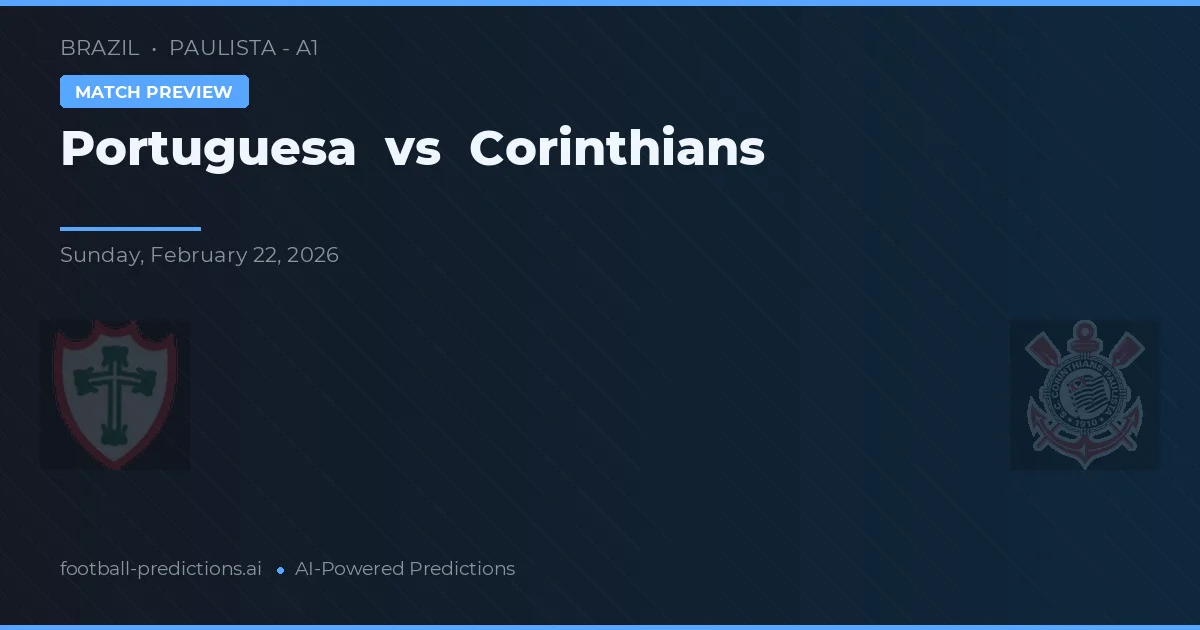 Portuguesa vs Corinthians — matchtips och förhandstitt