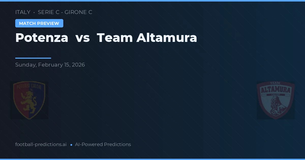 Potenza vs Team Altamura — matchtips och förhandstitt