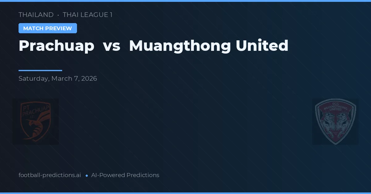 Prachuap vs Muangthong United — matchtips och förhandstitt