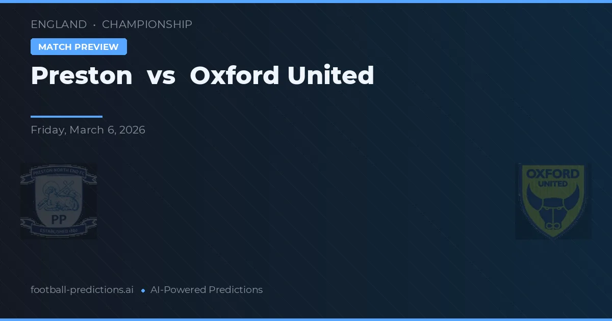 Preston vs Oxford United — matchtips och förhandstitt